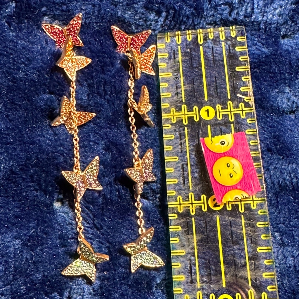 Swarovski ‘Lilia’ crystal butterfly drop earrings